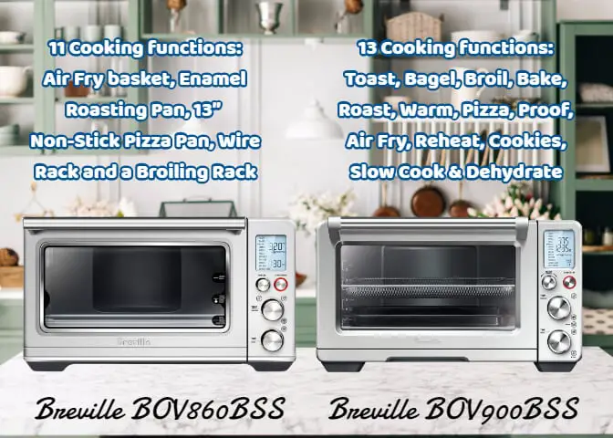 Breville BOV860BSS Vs Breville BOV900BSS cooking options differences