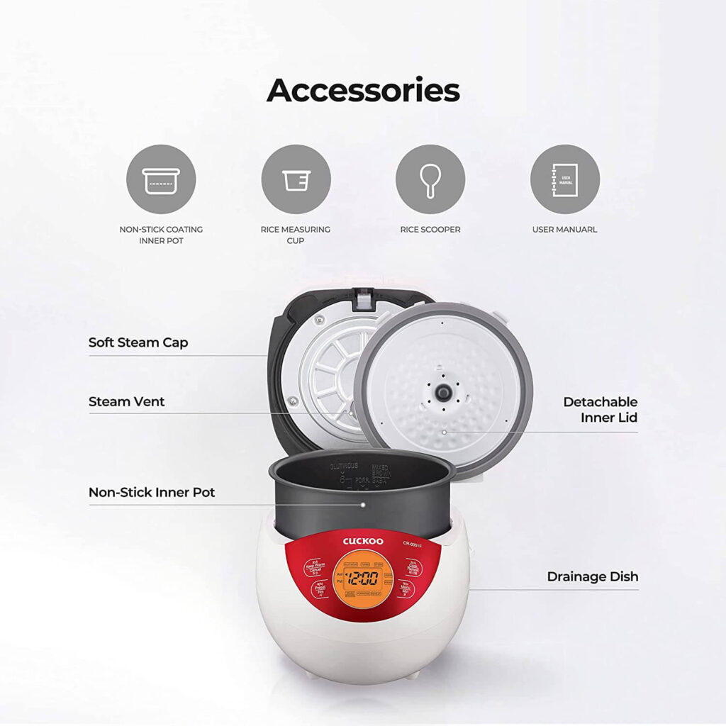 Cuckoo CR-0351F Electric Heating Rice Cooker accessories