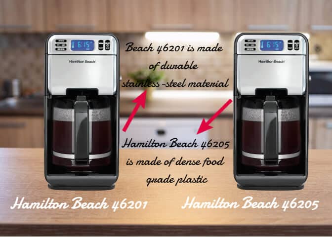 Hamilton Beach 46201 Vs 46205 material difference