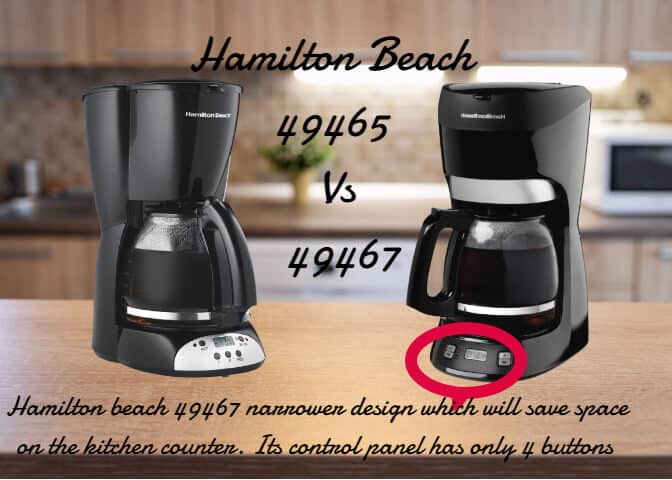 Hamilton Beach 49465 vs 49467 main difference is design and simplicity