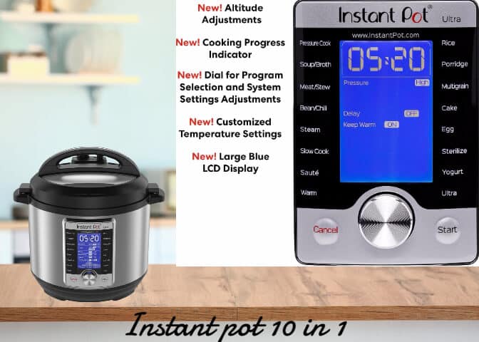 Instant pot 10 in 1 advance features
