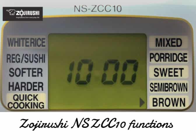 Zojirushi NSZCC10 functions
