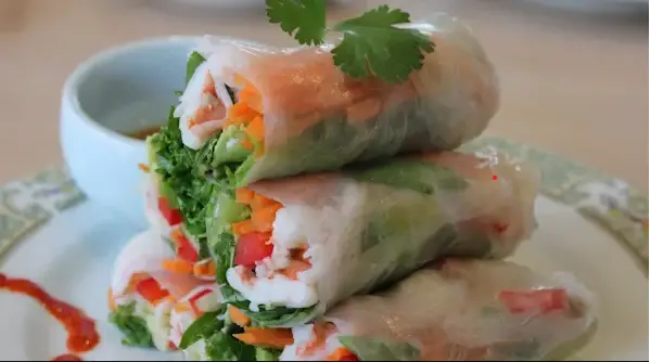 healthy KBBQ rice paper rolls